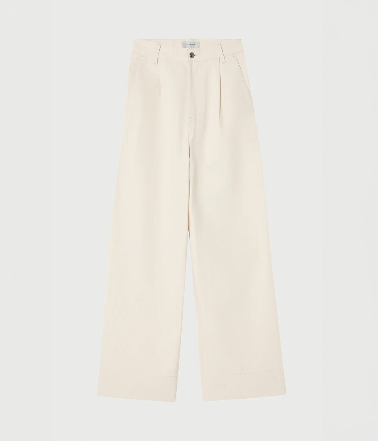 DENIM PLEAT PANT- OAT