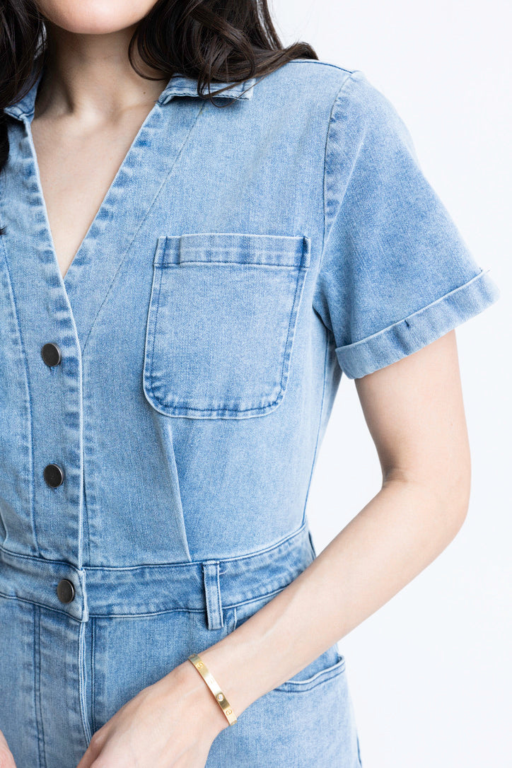 Denim Utility Jumpsuit