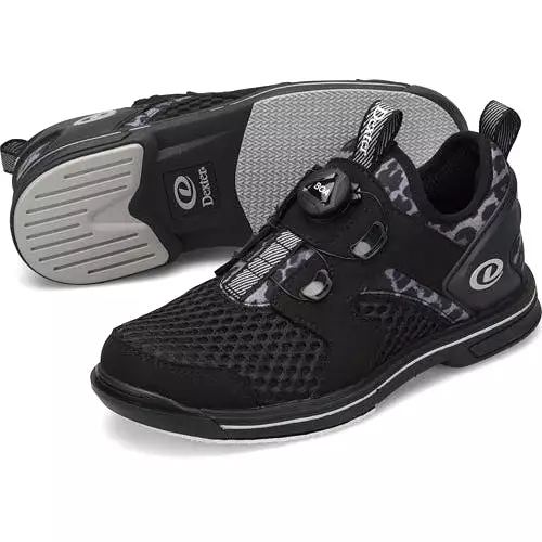 Dexter Womens DexLite Pro BOA Right Hand Bowling Shoes Black/Leopard