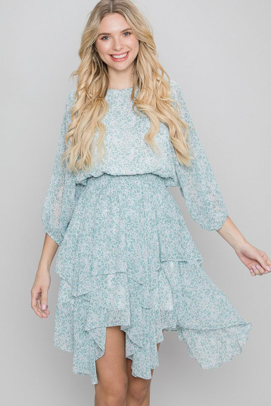 Ditzy Watercolor Dress - 2 Colors