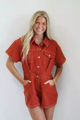 Dolly Denim Utility Romper