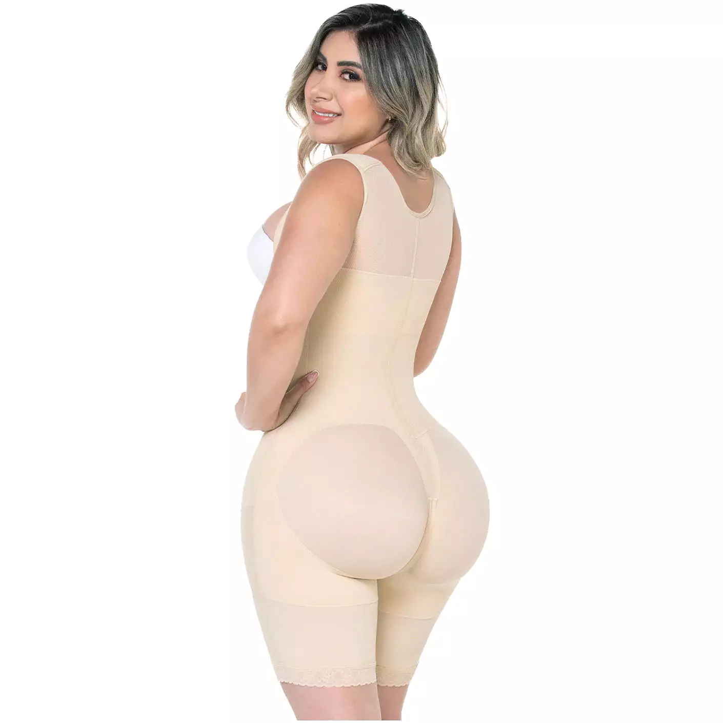 Fajas MYD 0489 | Fajas Colombianas Post Surgery Mid Thigh Shapewear Bodysuit for Guitar and Hourglass Body Types