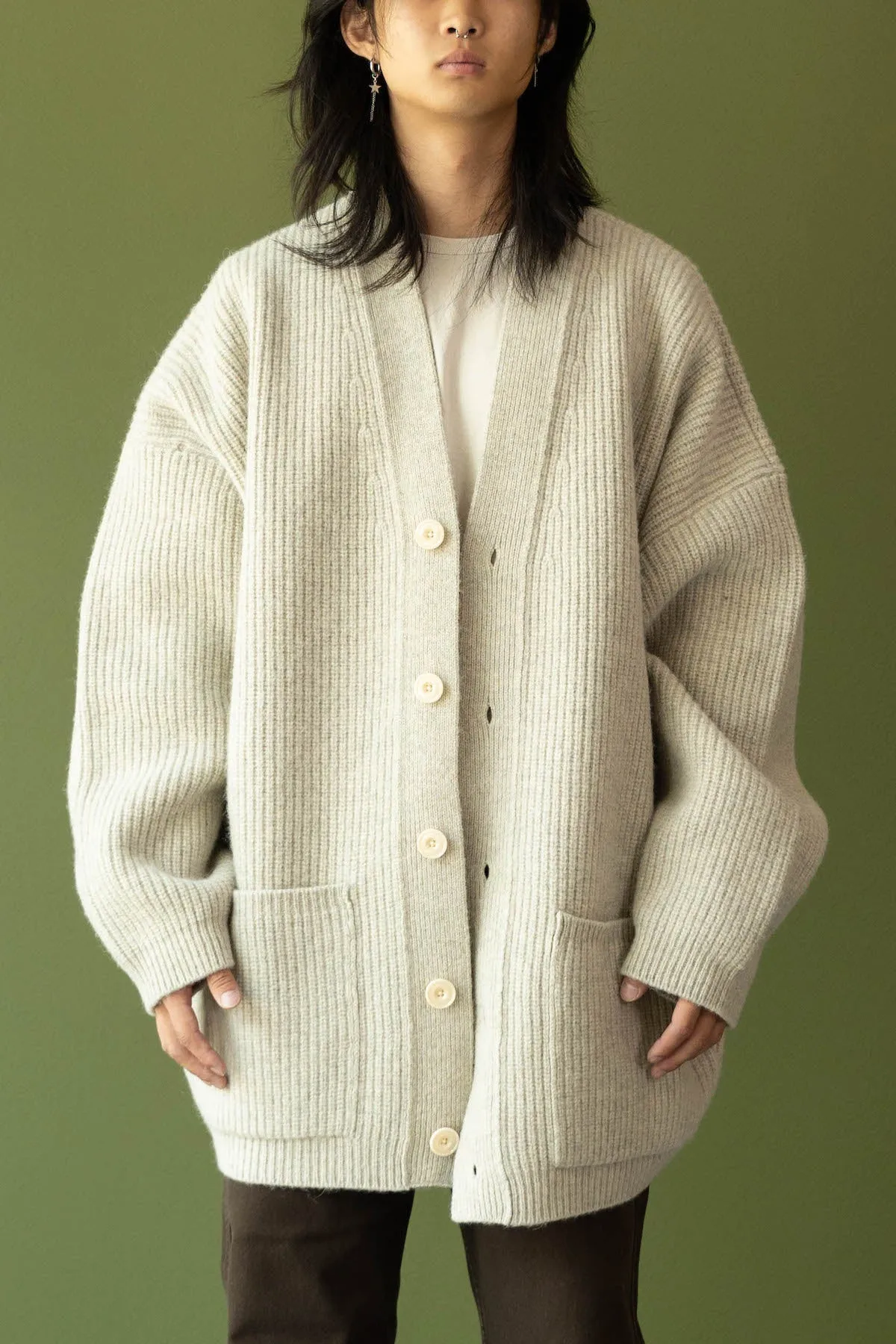 Felted Cardi Coat - Chalk