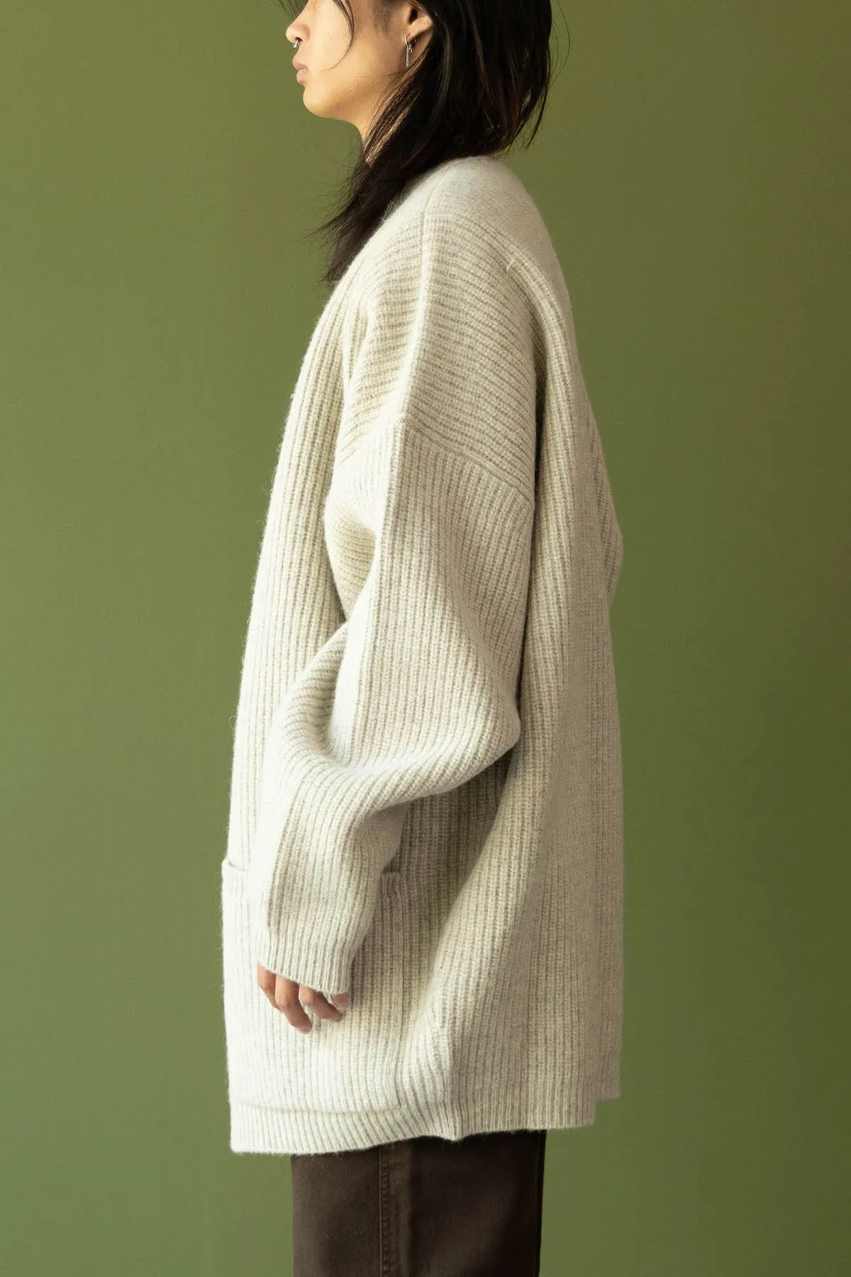 Felted Cardi Coat - Chalk