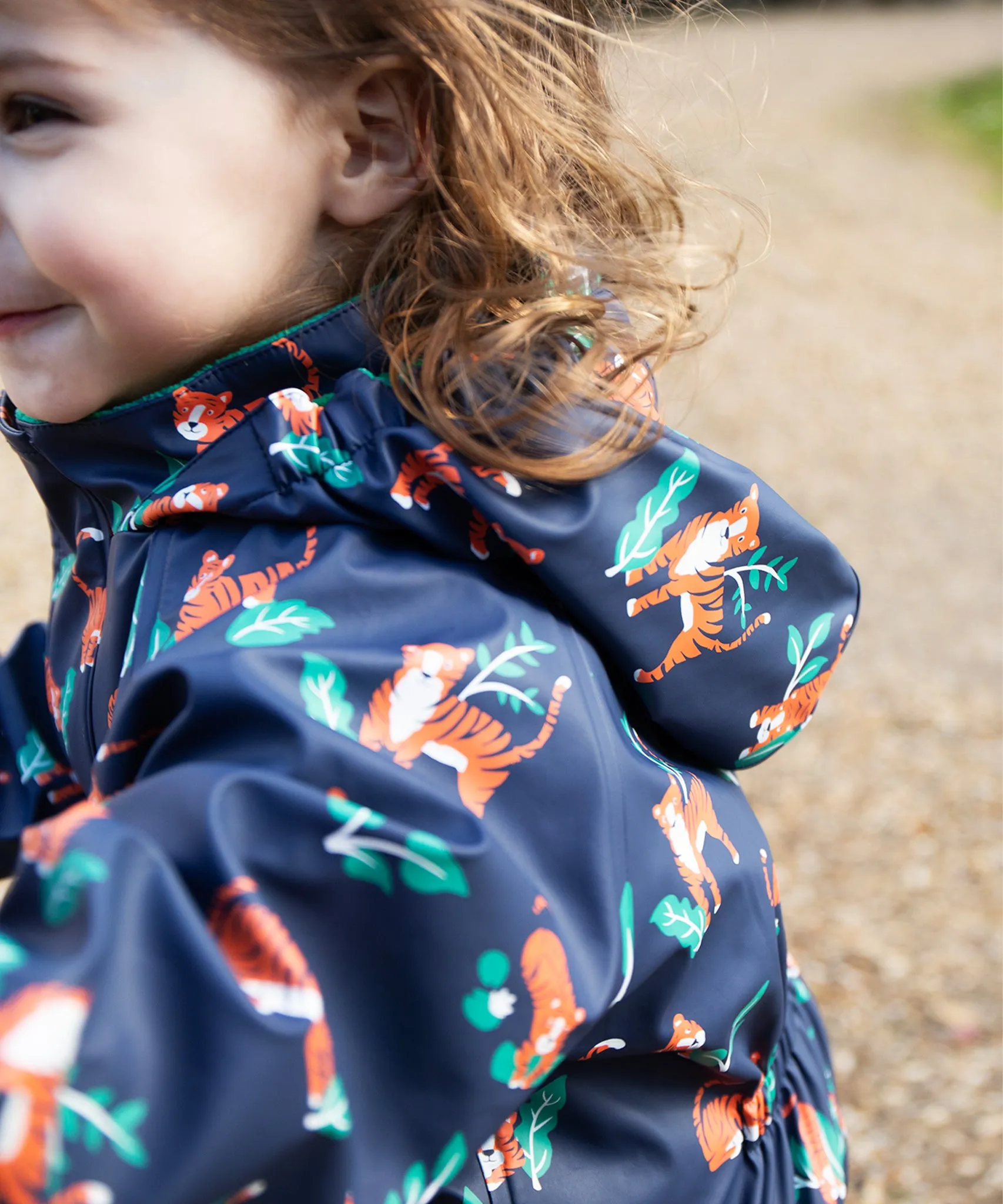 Frugi Puddle Buster Coat - Tiger Time