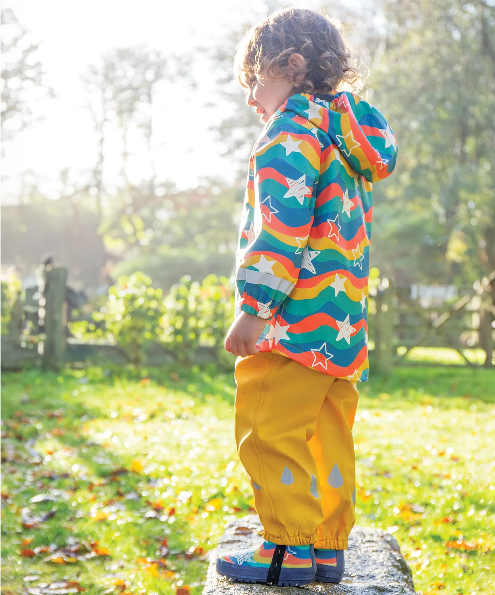 Frugi Puddle Buster Coat - Wavy Stars