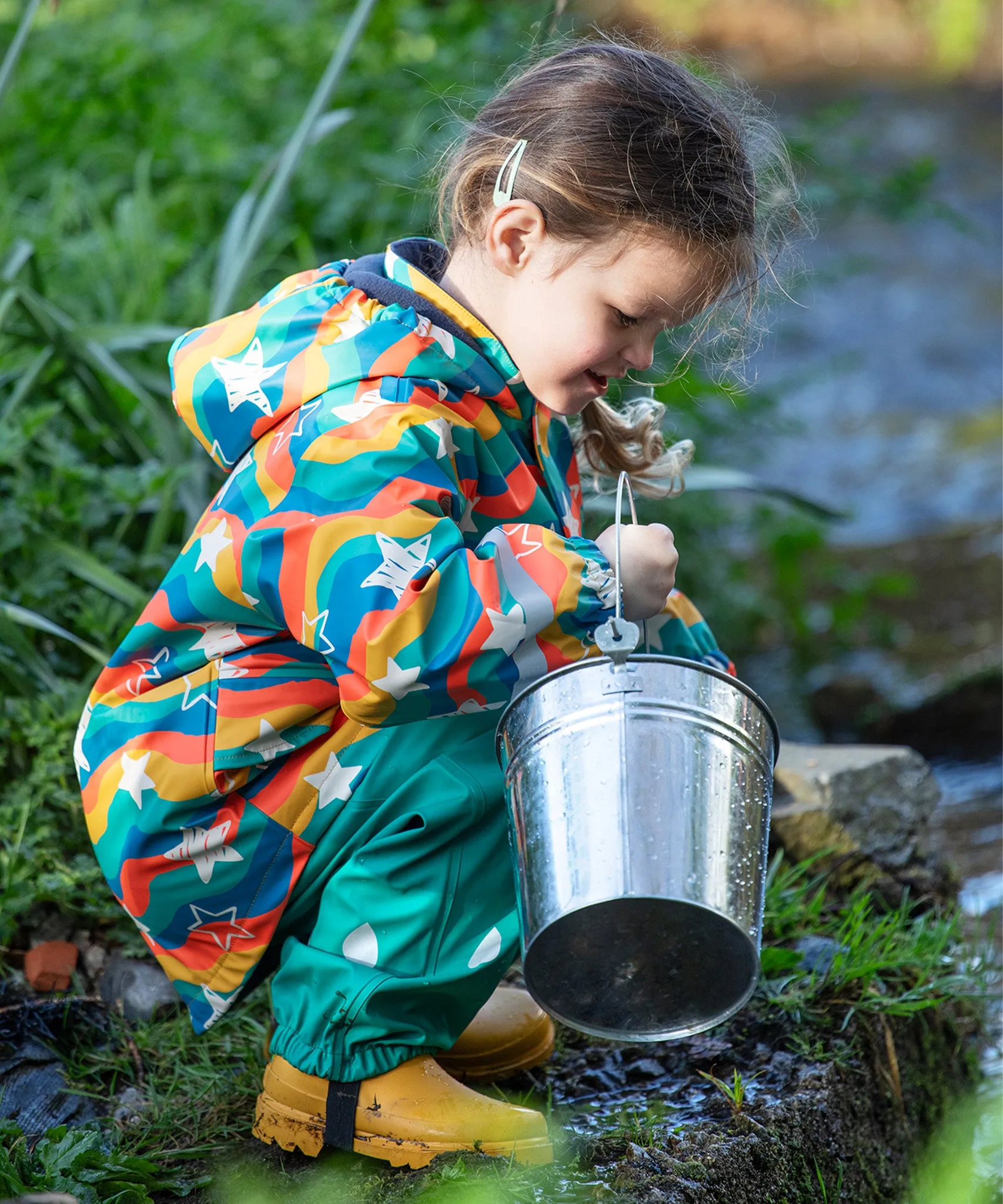 Frugi Puddle Buster Coat - Wavy Stars