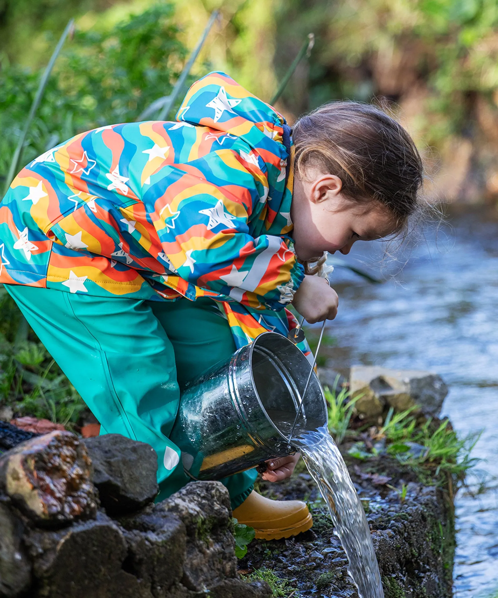 Frugi Puddle Buster Coat - Wavy Stars