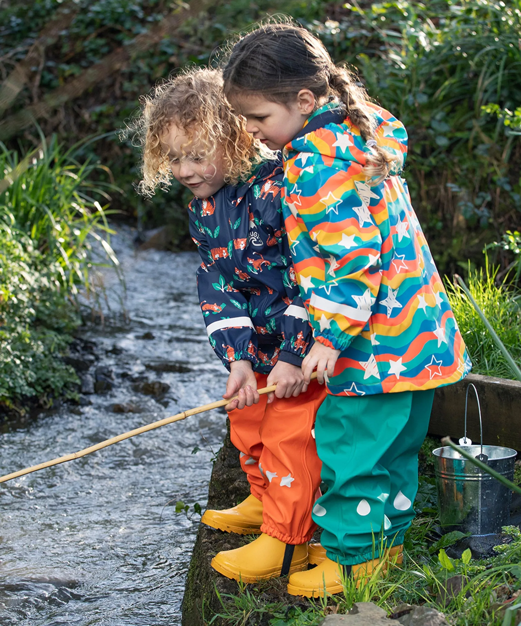 Frugi Puddle Buster Coat - Wavy Stars