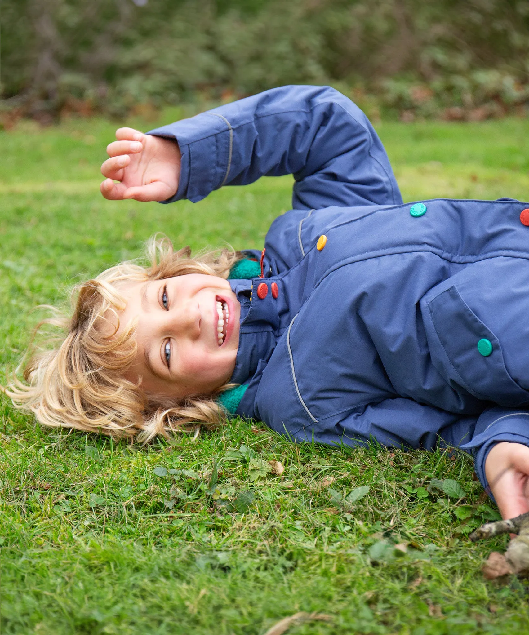 Frugi Rambler 3 in 1 Coat - Bonfire Stars/Navy Blue