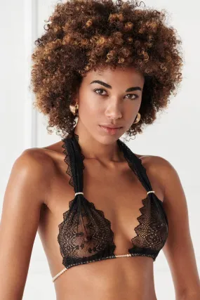 Geneva Pearl Bra Black