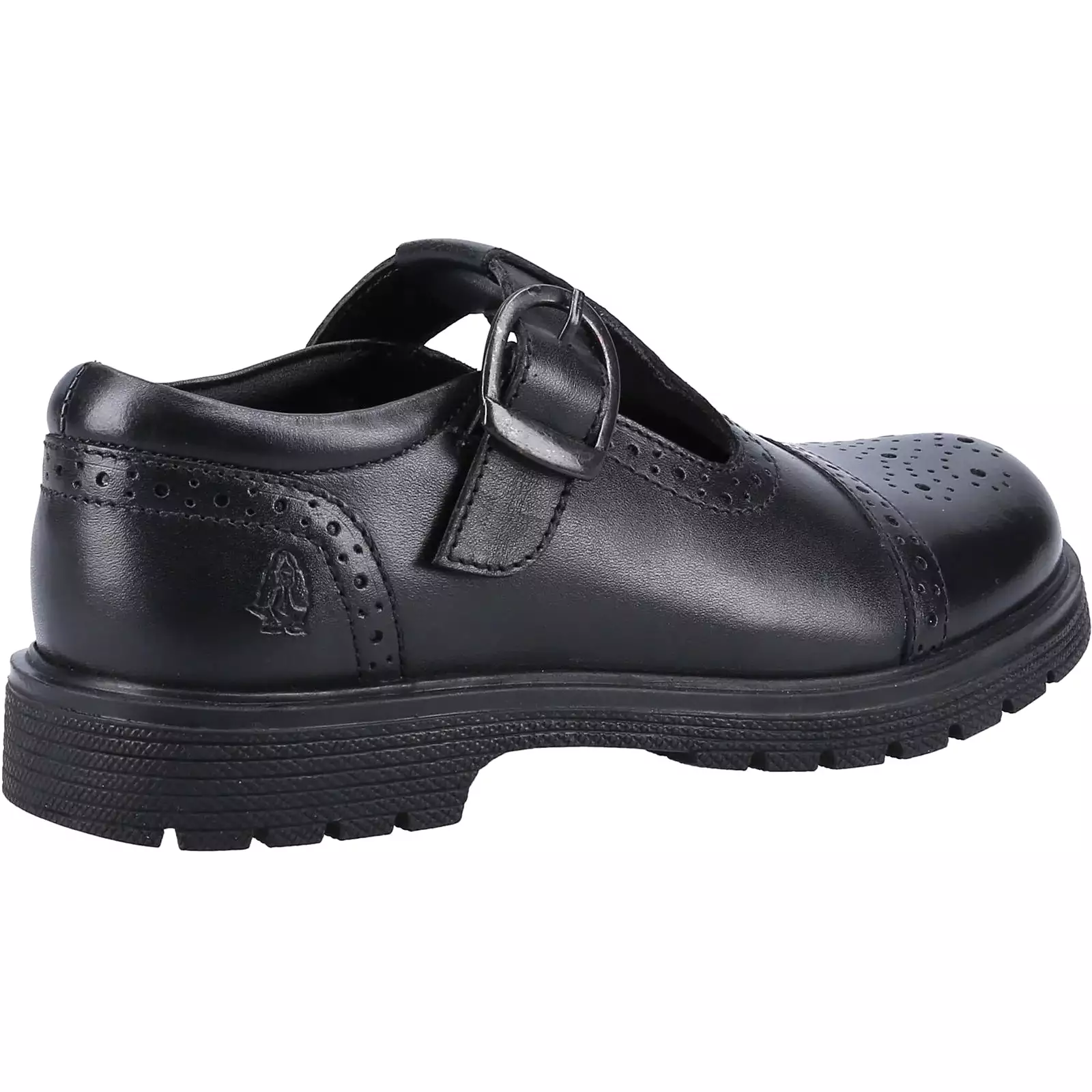 Girls Hush Puppies School Shoes Black T-Bar with buckle