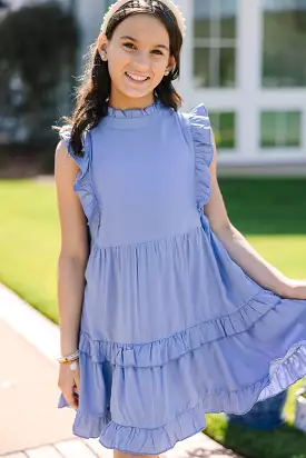 Girls: Kept Promises Denim Blue Babydoll Dress