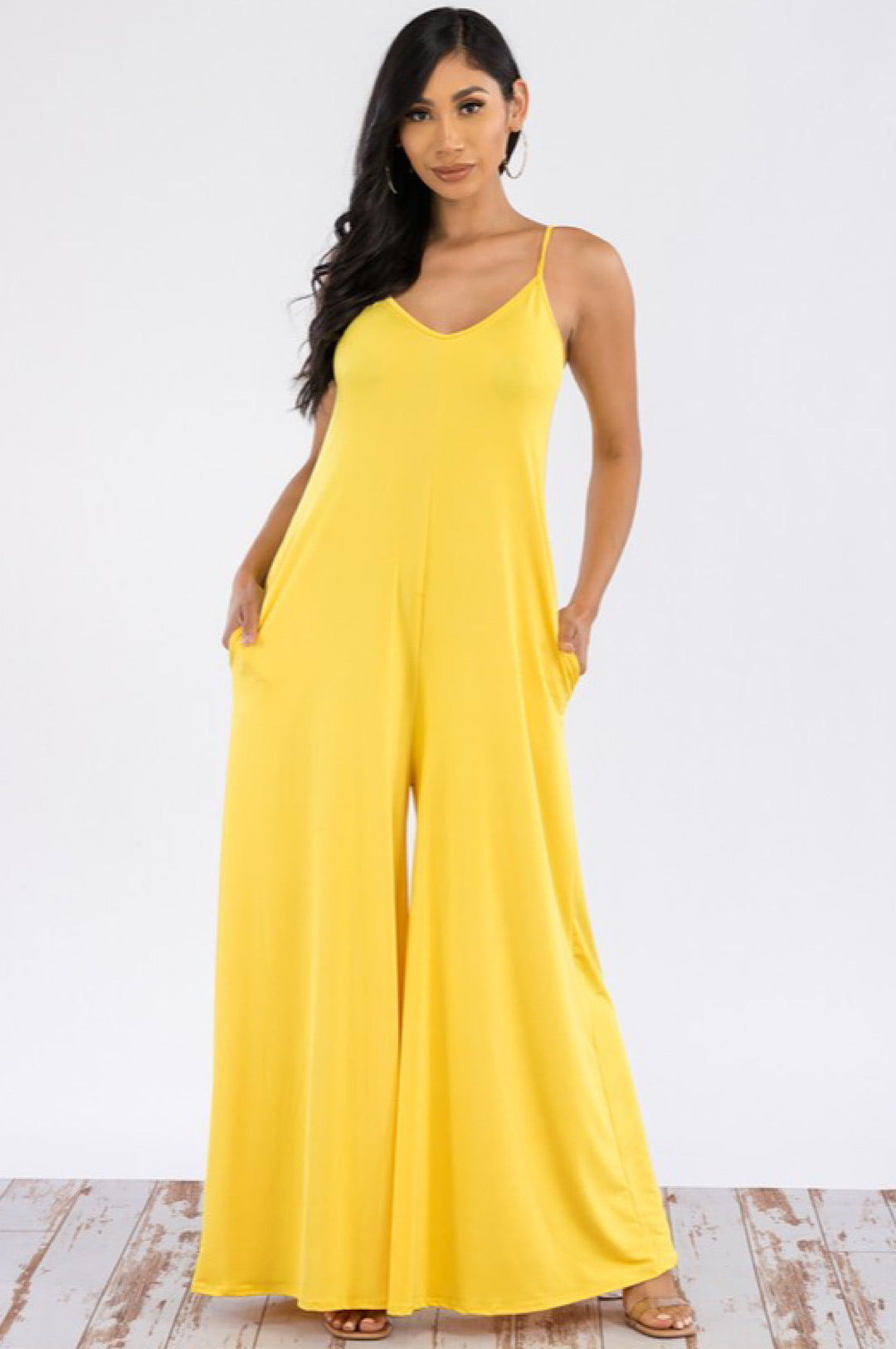 Golden Yellow Wide Leg Jumpsuit