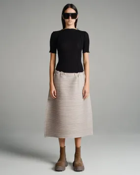 Greige Bounce Pleat Skirt