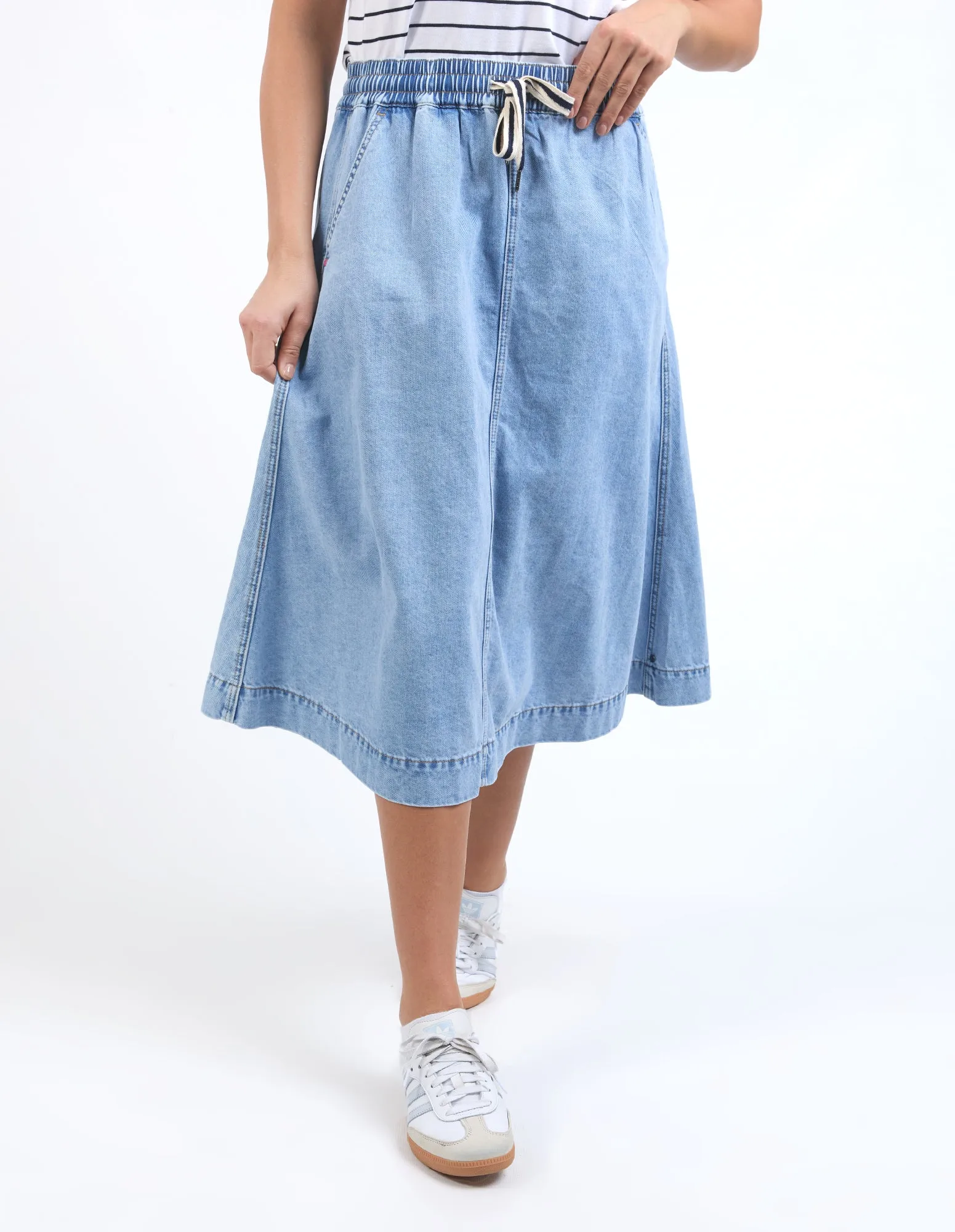 Greta Denim Skirt Light Blue Wash