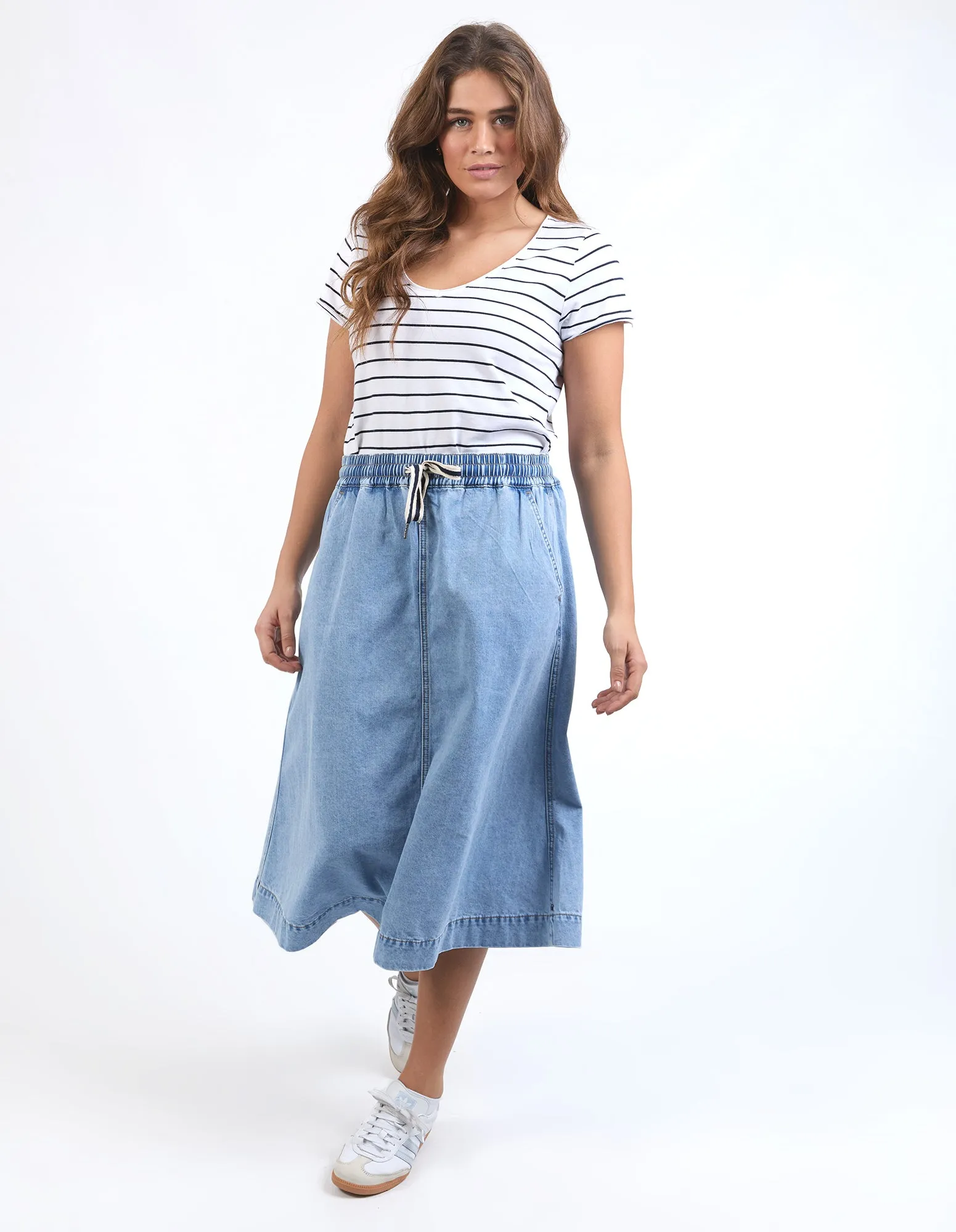 Greta Denim Skirt Light Blue Wash