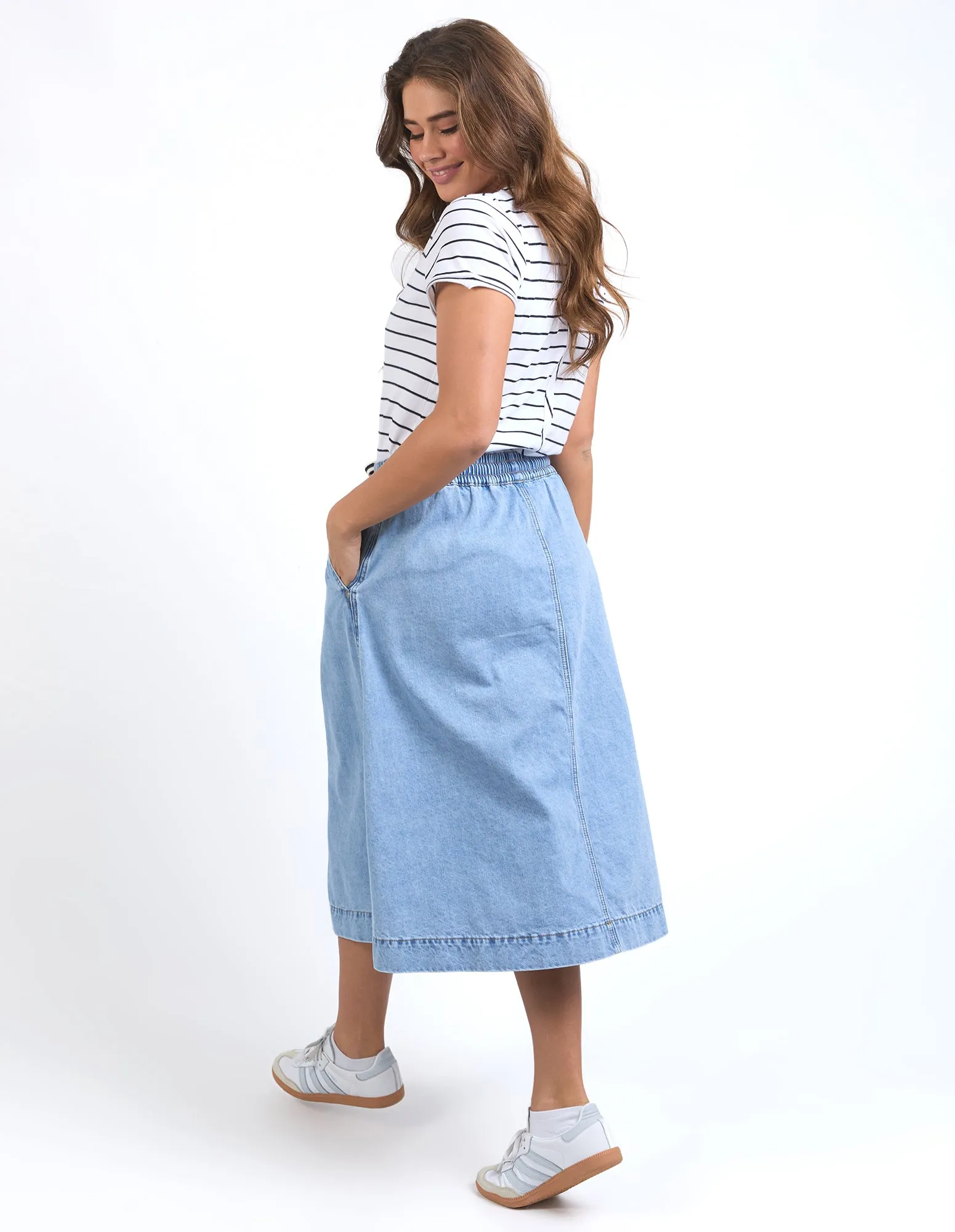 Greta Denim Skirt Light Blue Wash