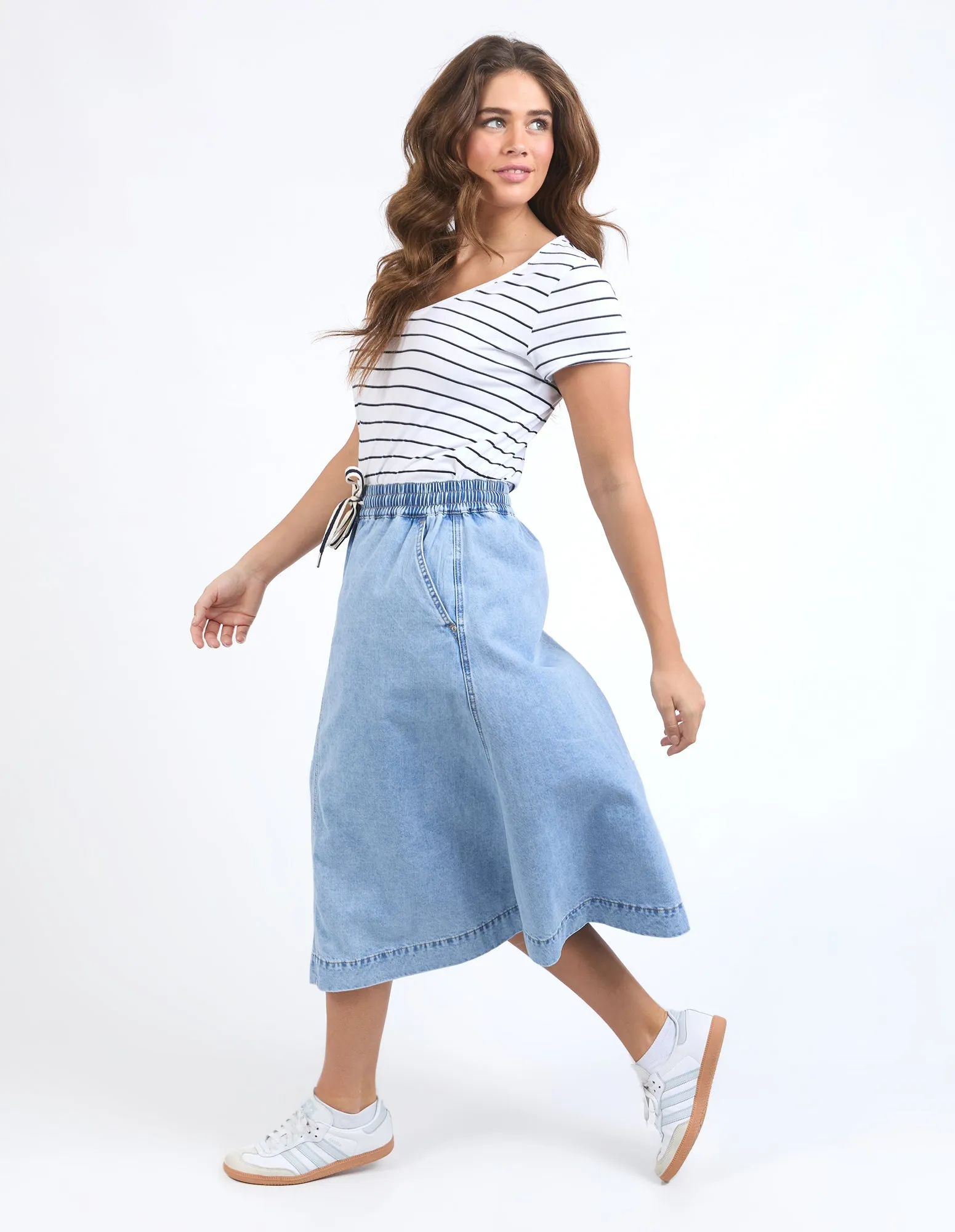 Greta Denim Skirt Light Blue Wash