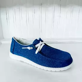 Holly Game Day Glitter Slip-on Shoe - Blue