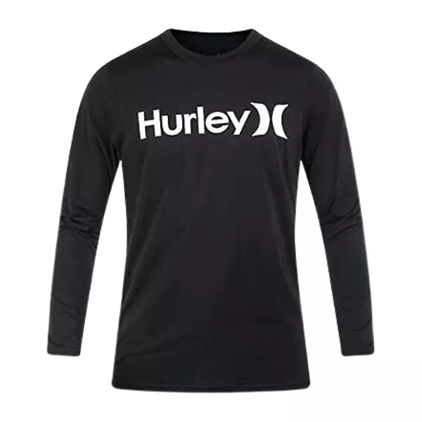 Hurley Mens One And Only Quickdry Rashguard L/S Black