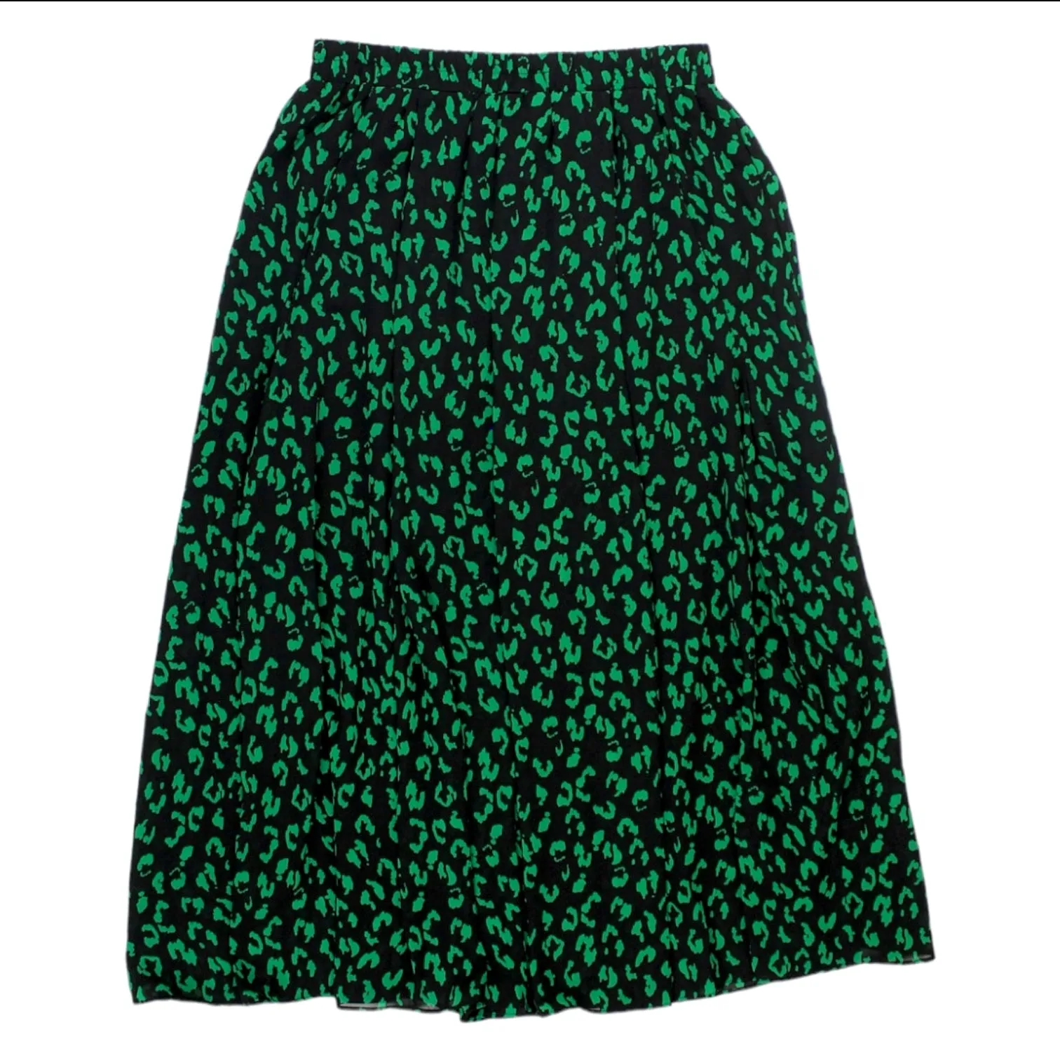 Hush Black/Green Leopard Print Skirt