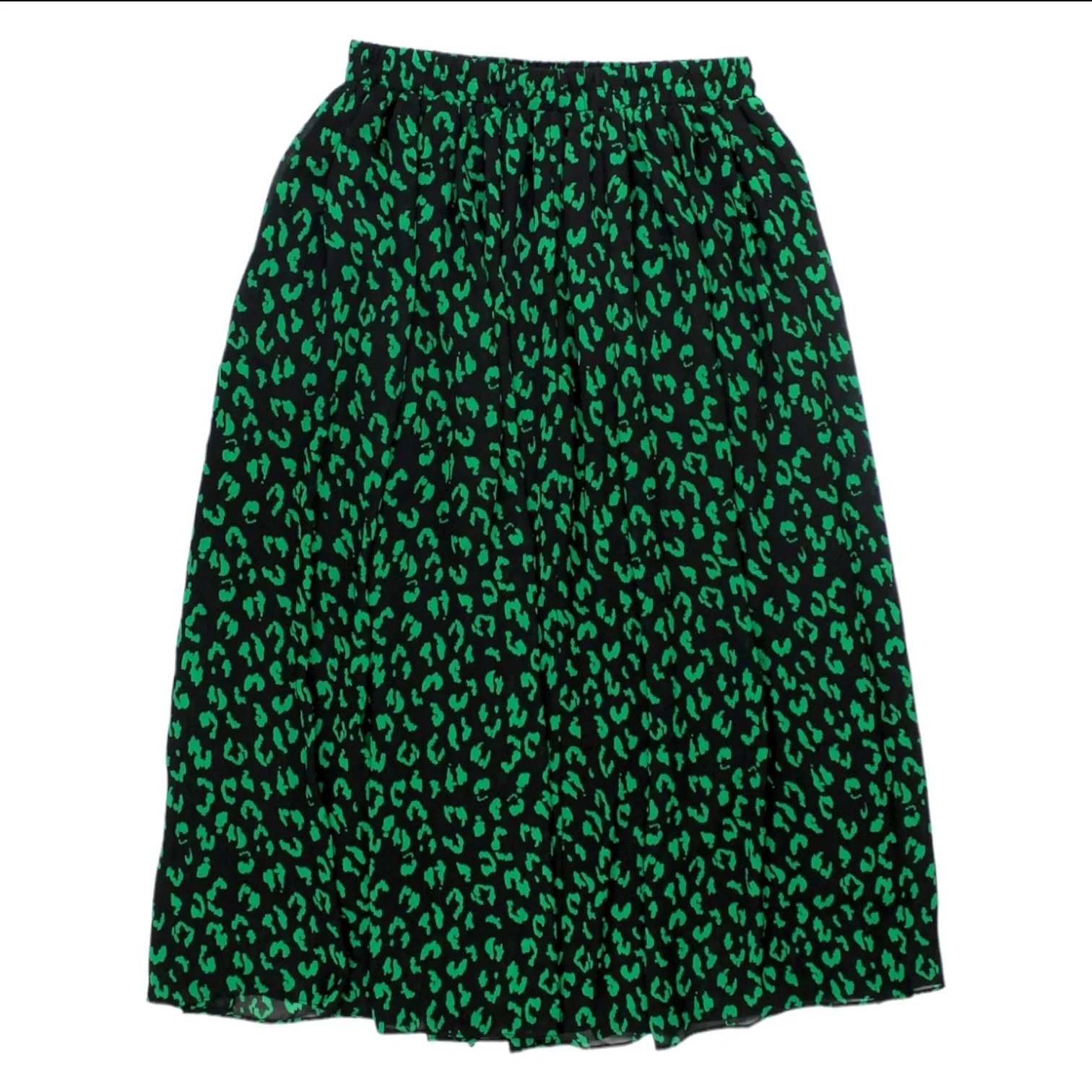 Hush Black/Green Leopard Print Skirt