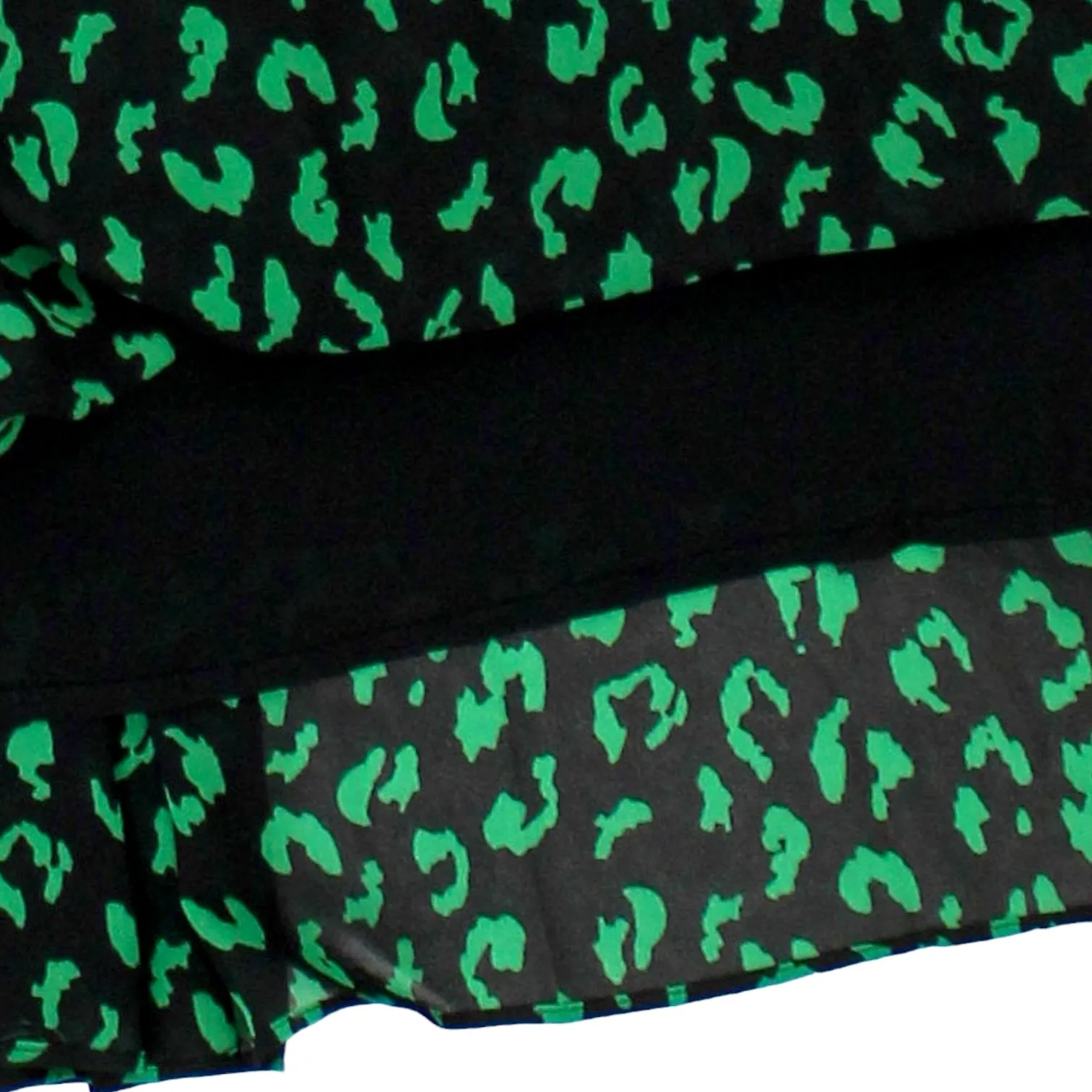 Hush Black/Green Leopard Print Skirt