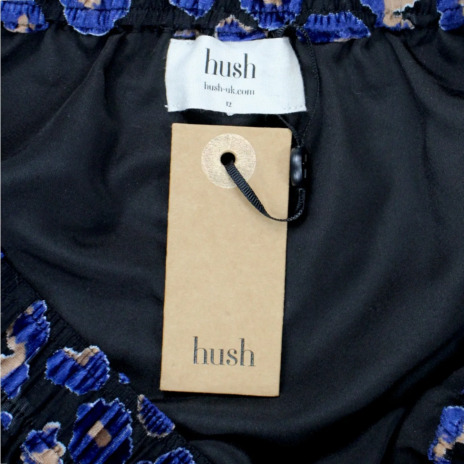 Hush Black/Navy Devore Leopard Maxi Skirt