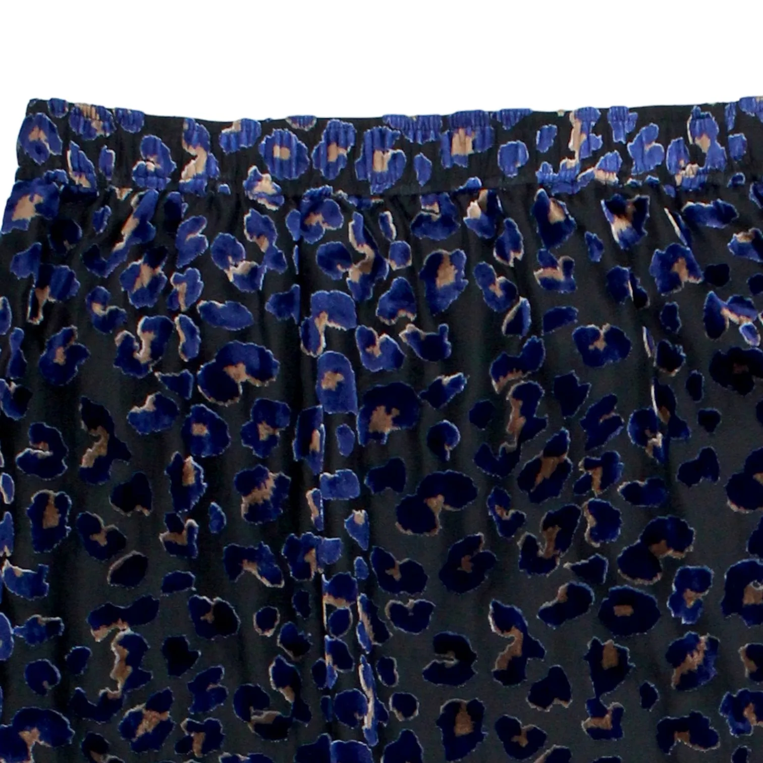 Hush Black/Navy Devore Leopard Maxi Skirt