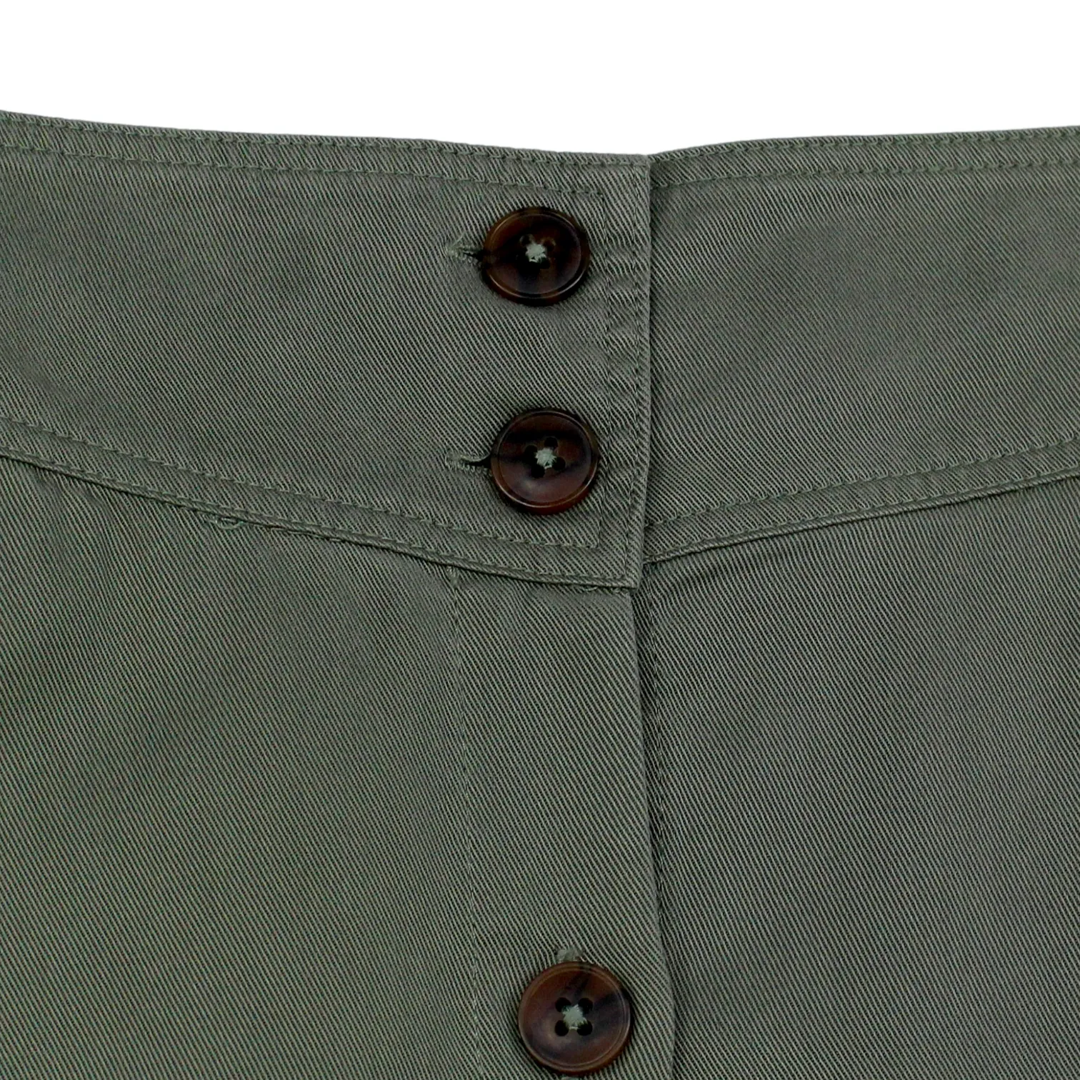 Hush Khaki Jemima Button Skirt