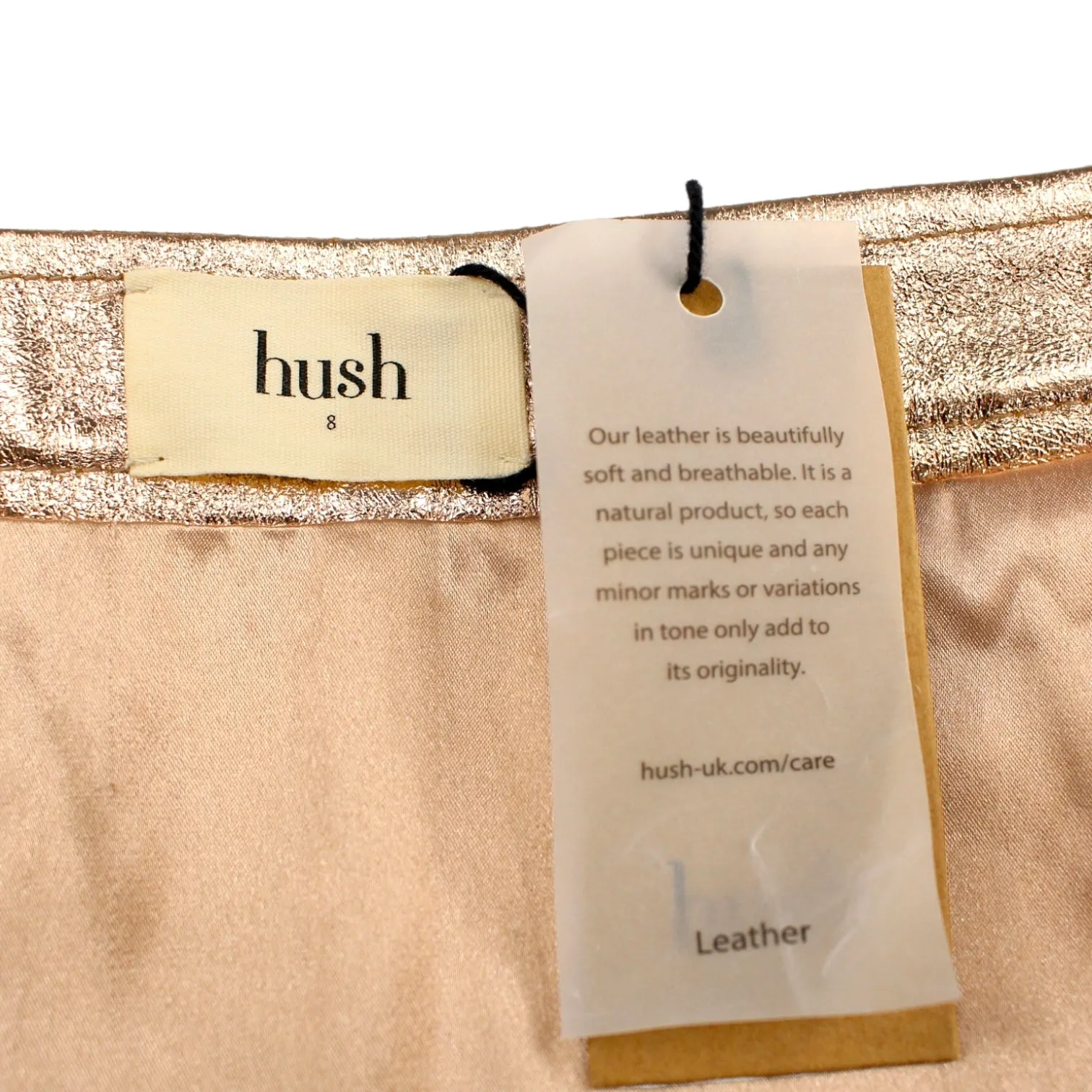 Hush Rose Gold Suede Skirt