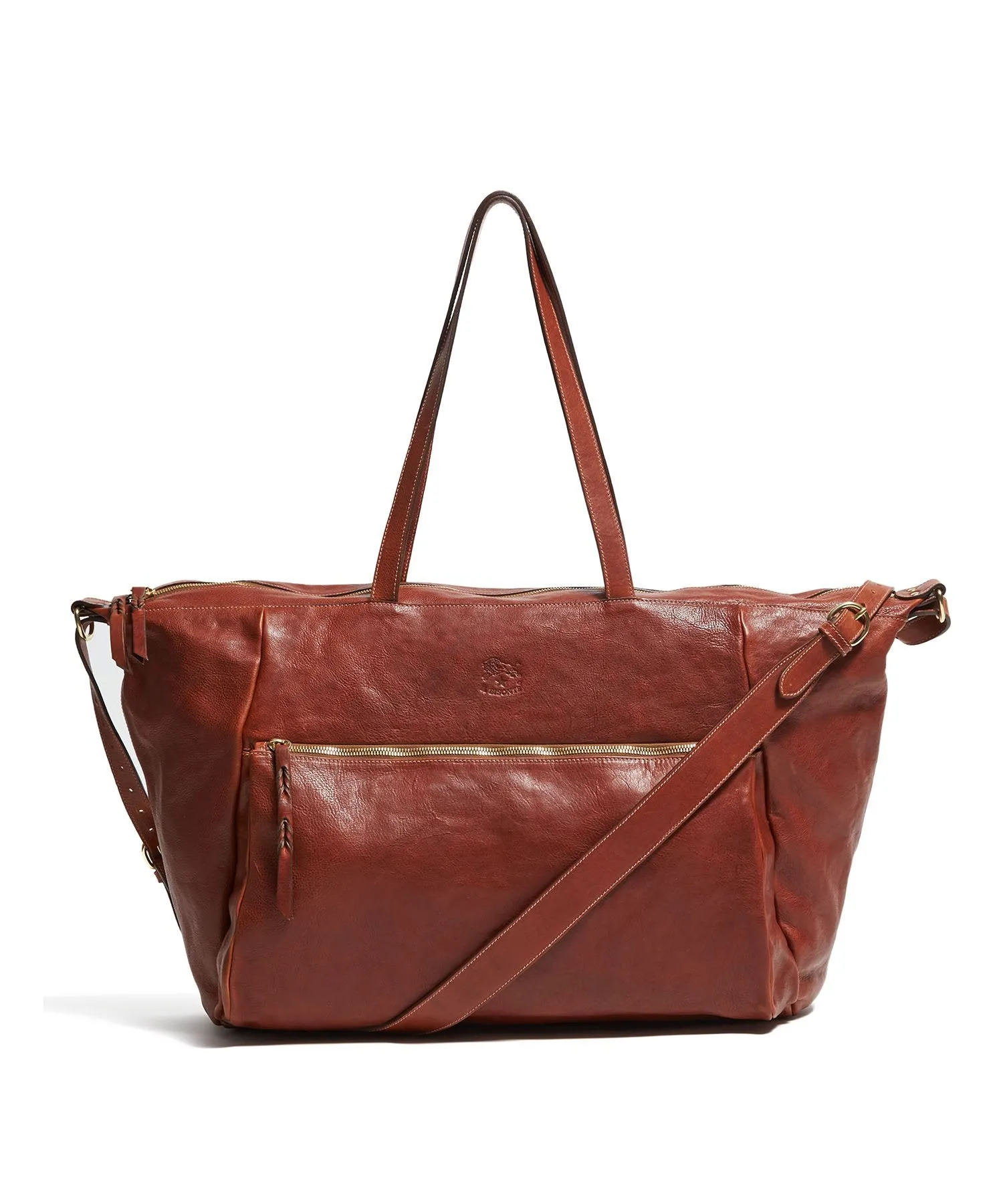 Il Bisonte Cowhide Travel Bag in Brown