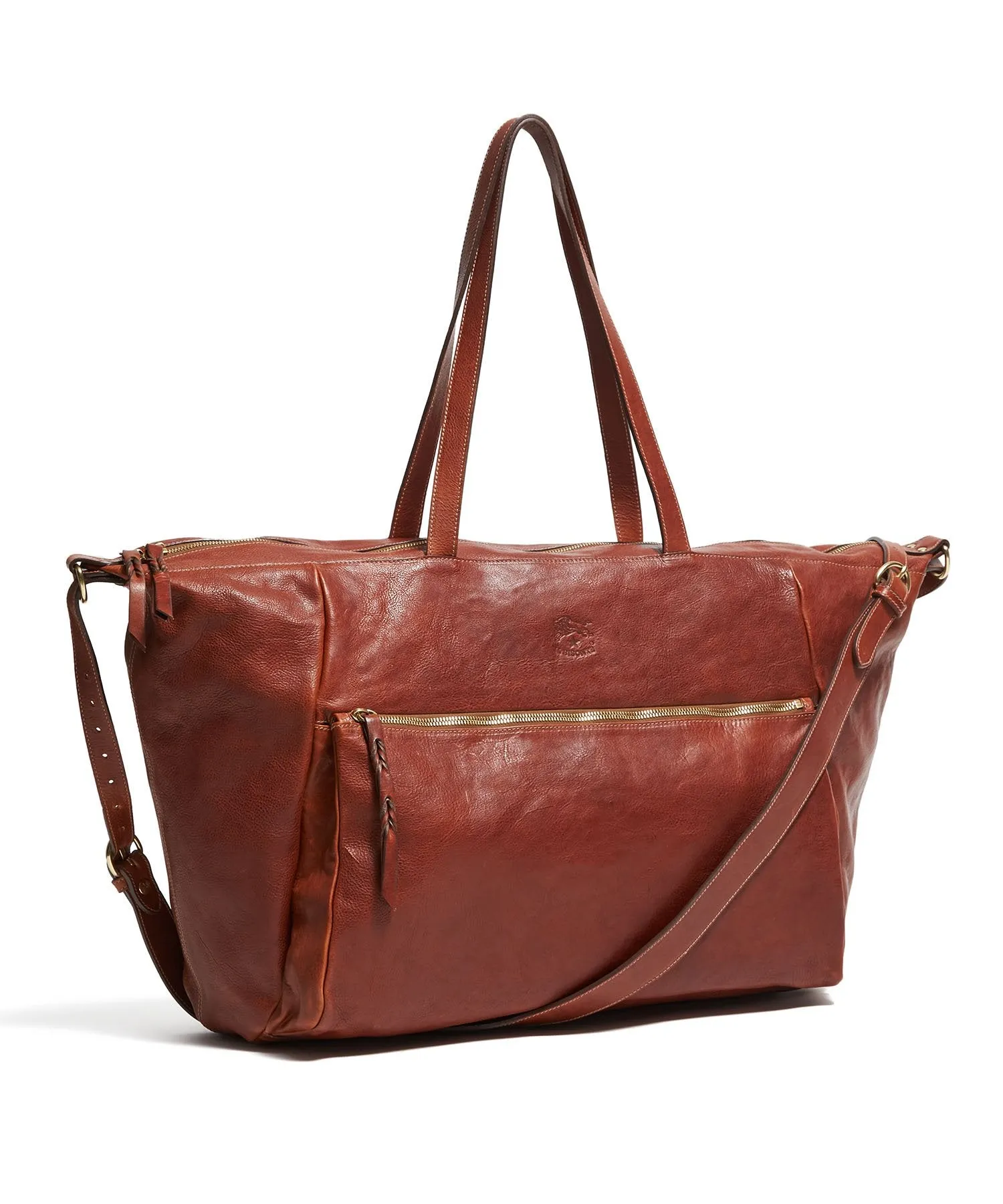 Il Bisonte Cowhide Travel Bag in Brown