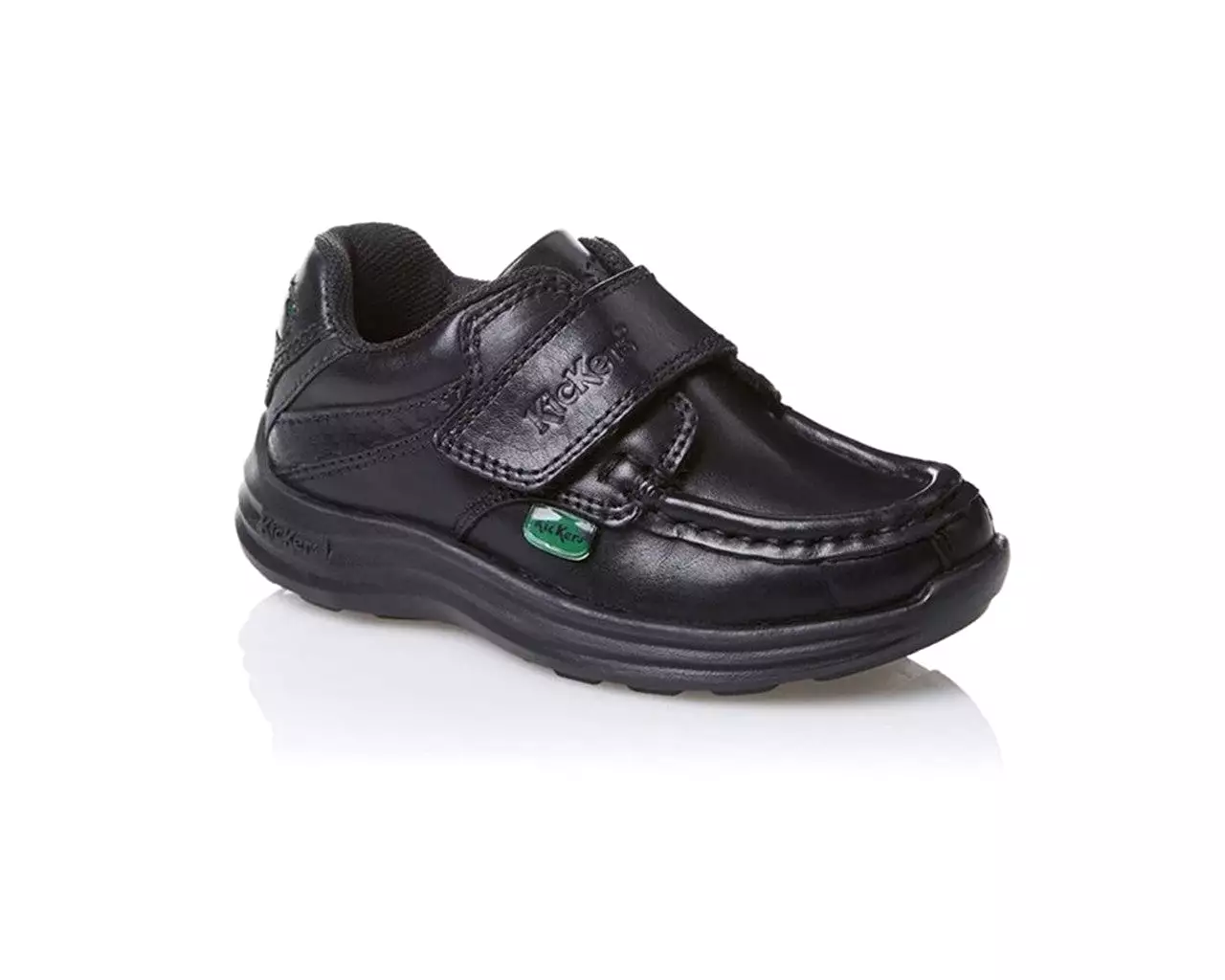 Infants Kickers REASAN STRAP IM 112833 Black Leather Shoes