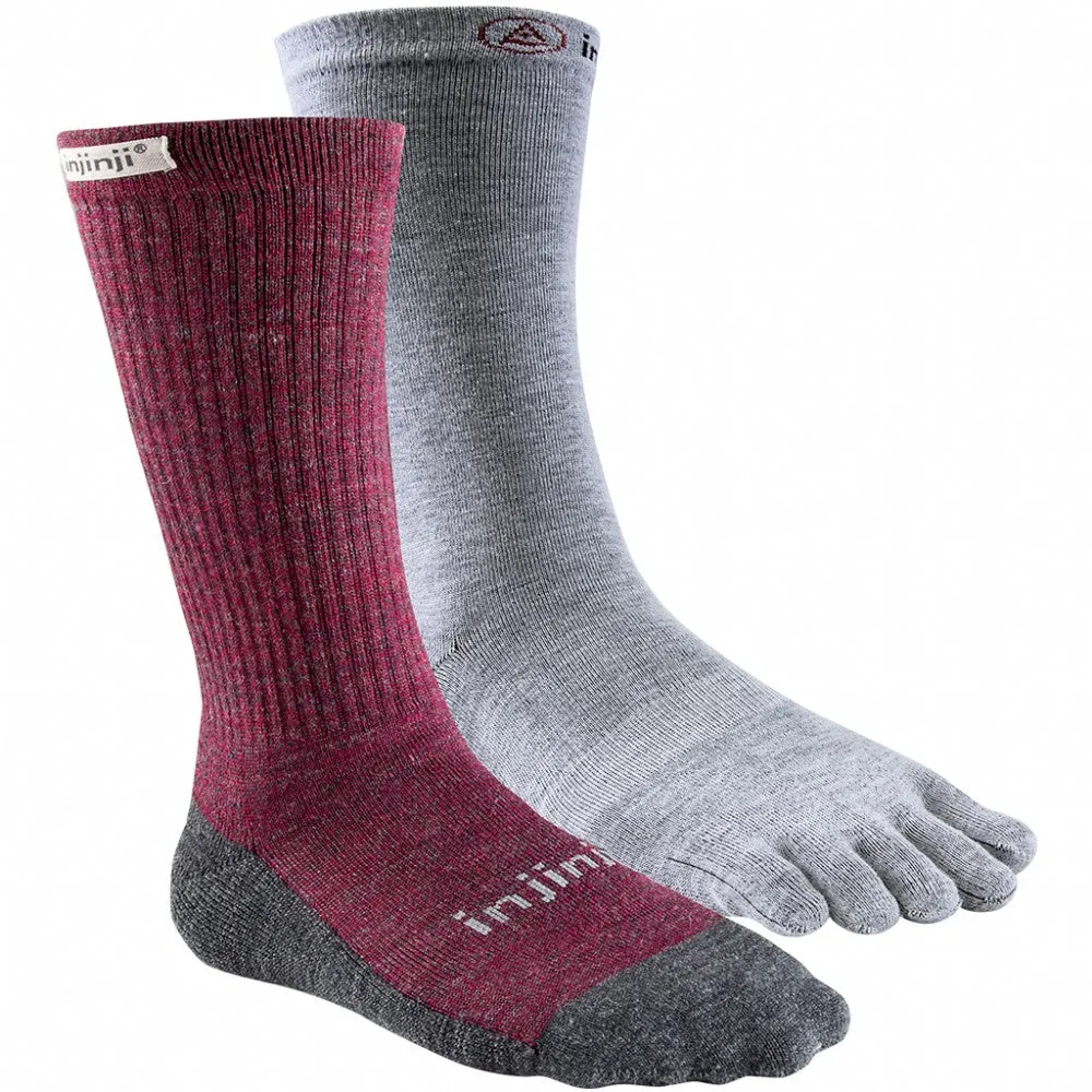 Injinji OUTDOOR HIKER + LINER Womens Crew Socks