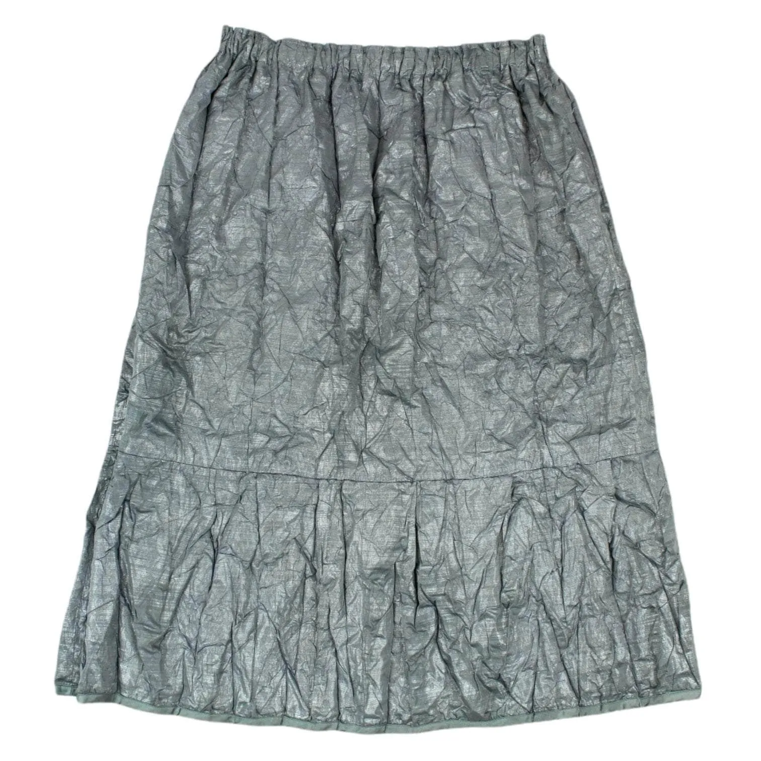 Issey Miyake Metallic Grey Textured Skirt