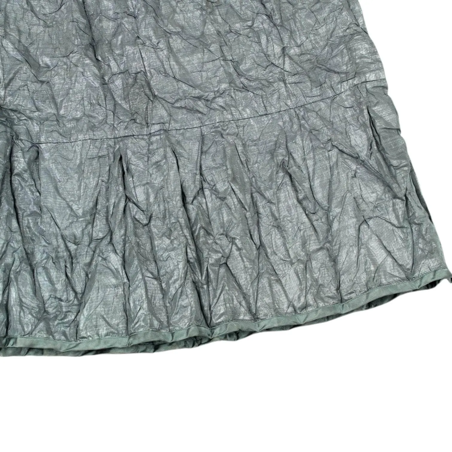 Issey Miyake Metallic Grey Textured Skirt