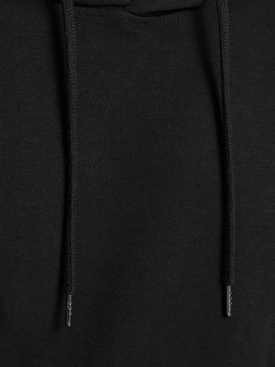 Jack & Jones Basic Plain Hooded Sweatshirts Black