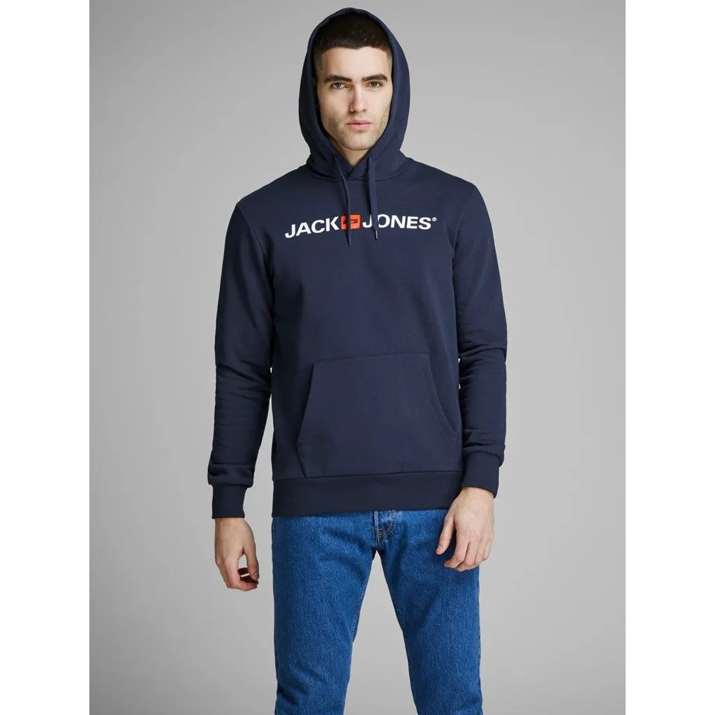 Jack & Jones Retro Logo Hooded Sweatshirts Navy Blazer