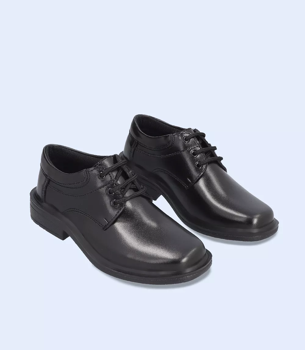 KB0032-BLACK-Boys Casual School Shoes