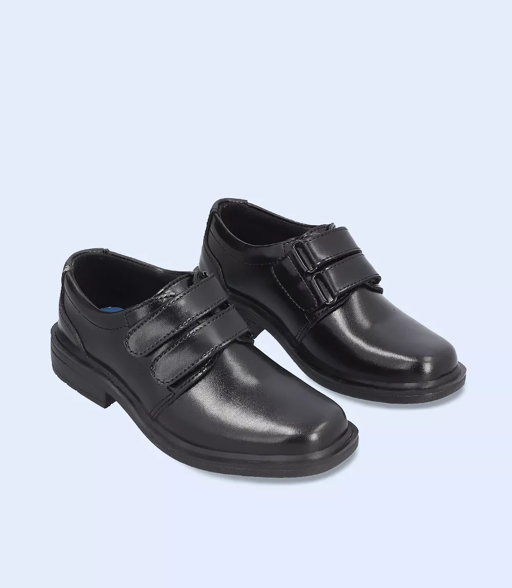 KB0043-BLACK-Boys Casual School Shoes