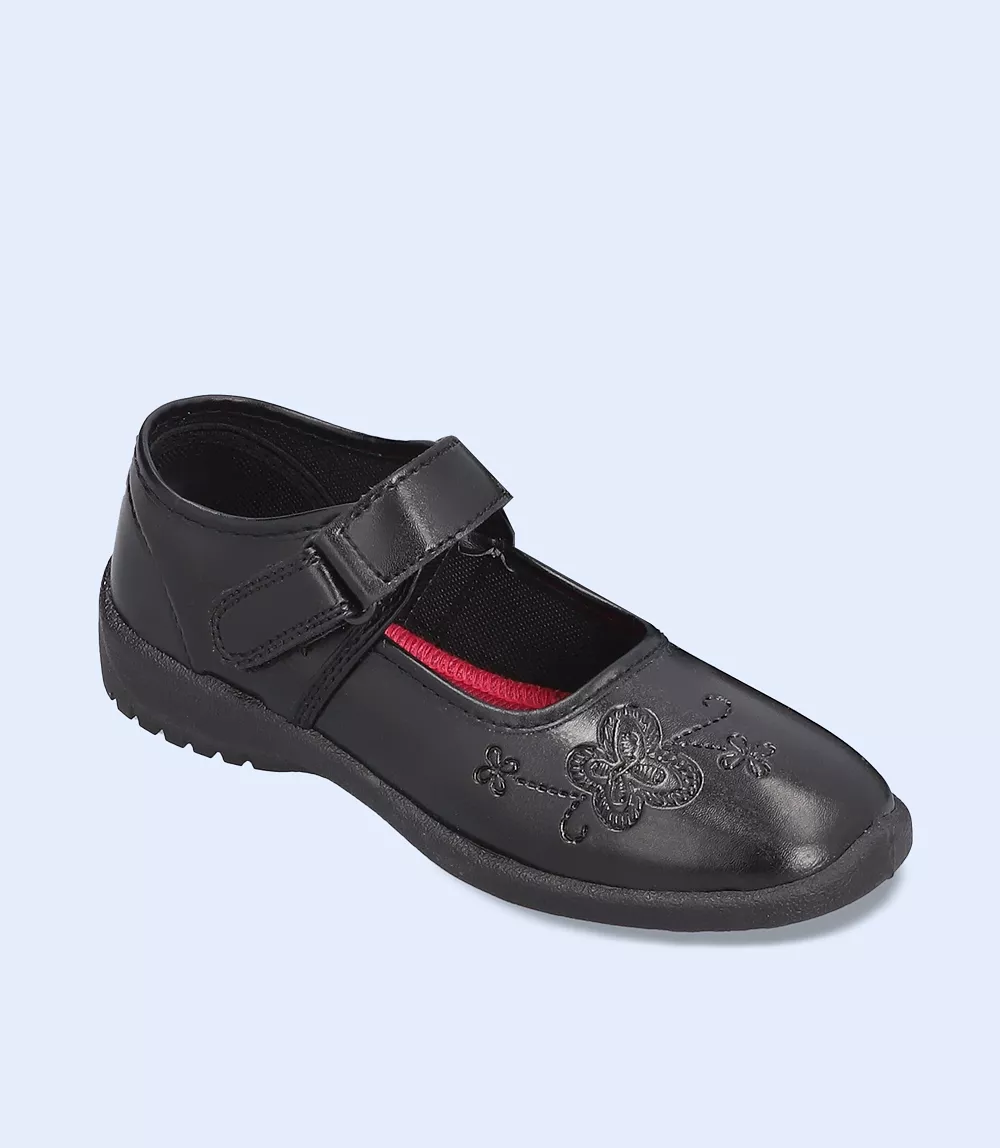 KG0025-BLACK-Girls Casual School Shoes