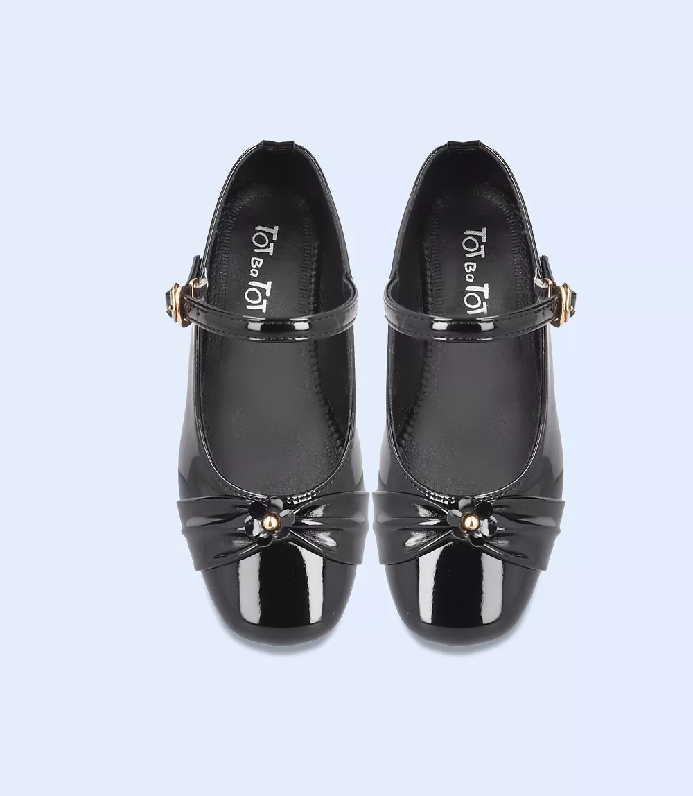 KG0046-BLACK-Girls Casual School Shoes