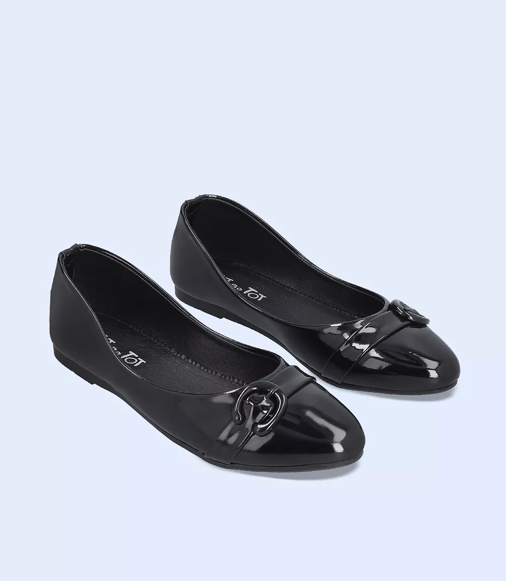 KG0047-BLACK-Girls Casual School Shoes