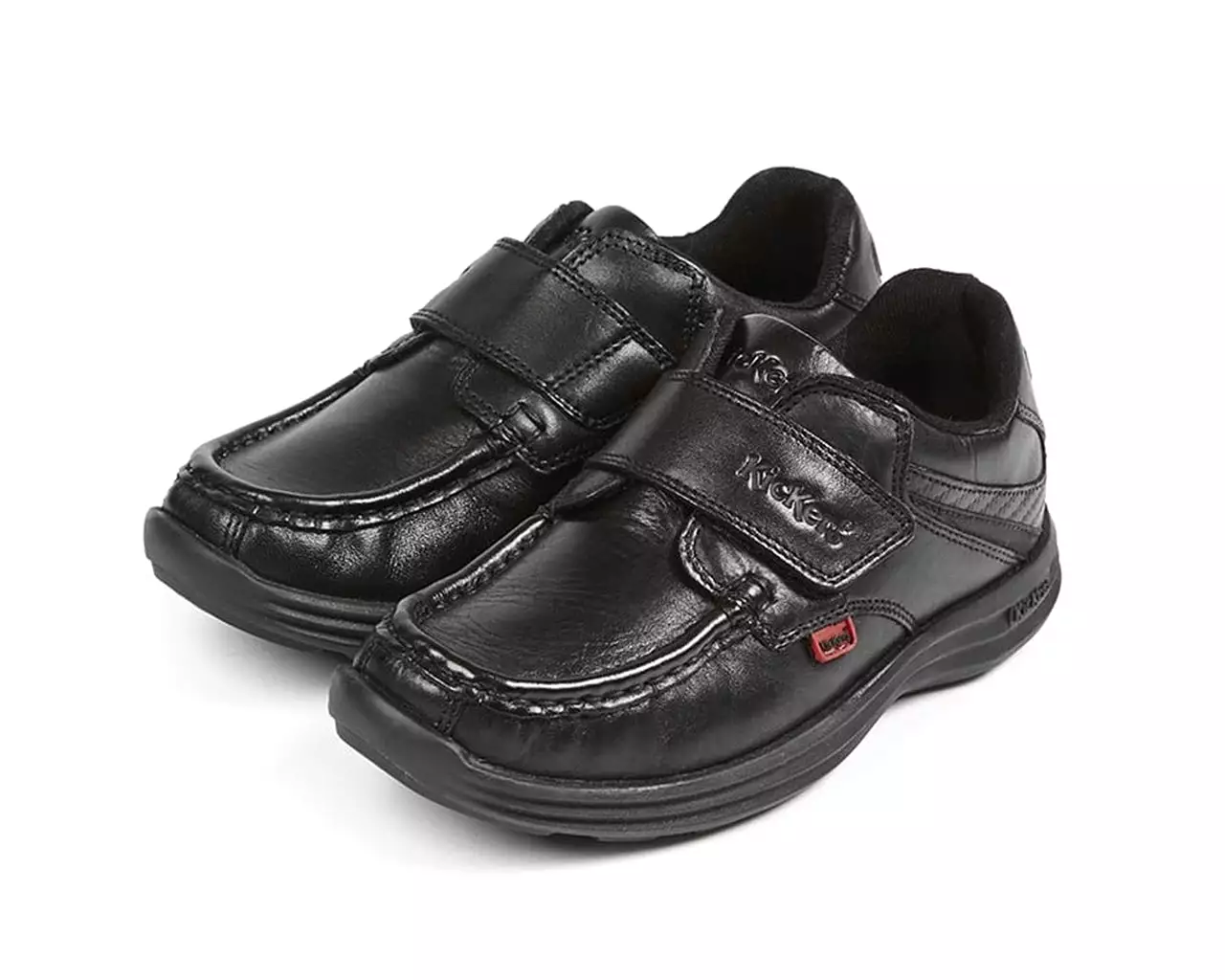 Kickers Reasan Strap Leather JM 112823 Kid's Shoes Black