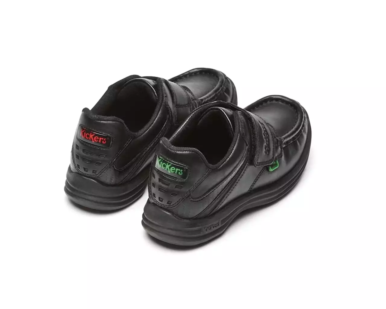 Kickers Reasan Strap Leather JM 112823 Kid's Shoes Black