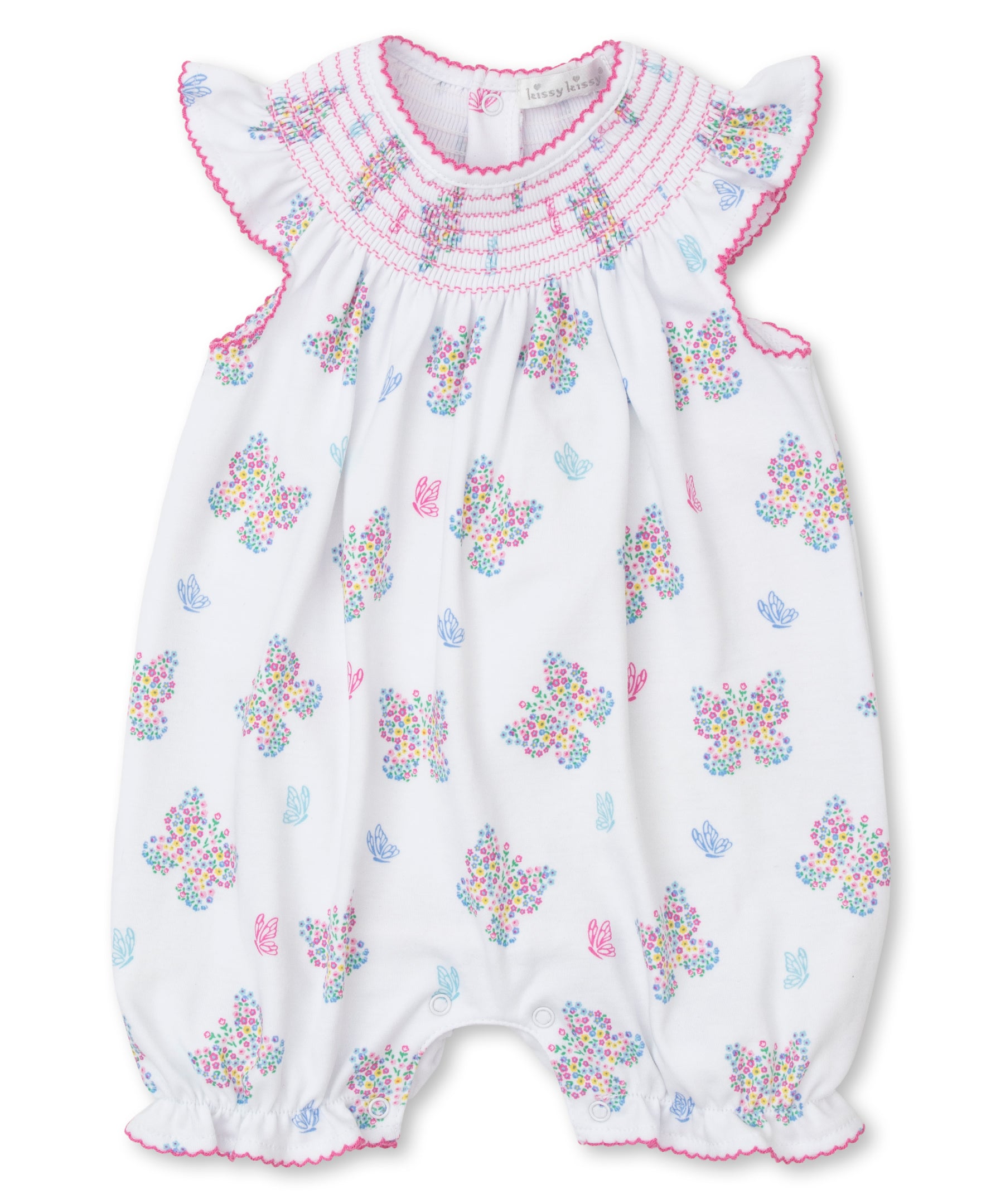 Kissy Kissy - Smocked Romper - Butterfly Flutters