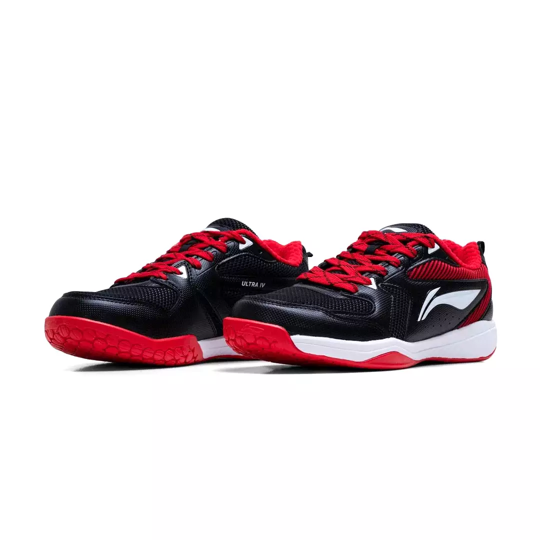 Li-Ning Ultra IV Badminton Shoes Black/Red