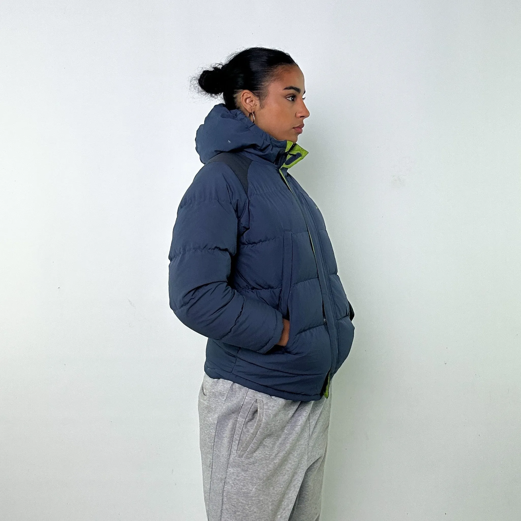 Light Blue y2ks NIKE Puffer Jacket Coat (S)